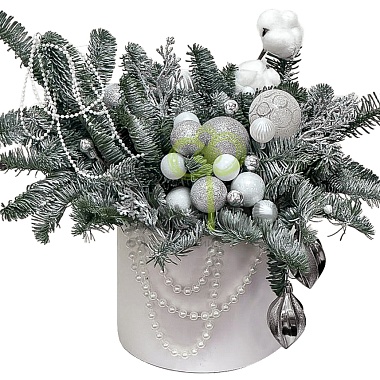 Шляпная коробка Снежные узоры